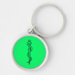 Rod of Asclepius [medical symbol] Keychains