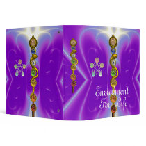 ROD OF ASCLEPIUS WITH 7 CHAKRAS ,SPIRITUAL ENERGY VINYL BINDERS