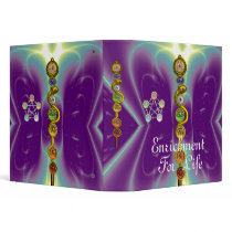 ROD OF ASCLEPIUS WITH 7 CHAKRAS ,SPIRITUAL ENERGY VINYL BINDERS