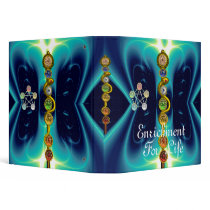 ROD OF ASCLEPIUS WITH 7 CHAKRAS ,SPIRITUAL ENERGY VINYL BINDER