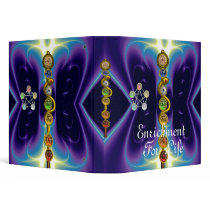 ROD OF ASCLEPIUS WITH 7 CHAKRAS ,SPIRITUAL ENERGY VINYL BINDERS
