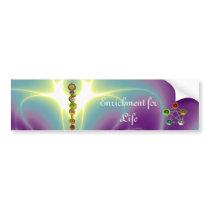 ROD OF ASCLEPIUS WITH 7 CHAKRAS ,SPIRITUAL ENERGY BUMPER STICKER
