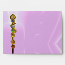 ROD OF ASCLEPIUS WITH 7 CHAKRAS ,SPIRITUAL ENERGY ENVELOPE