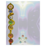 ROD OF ASCLEPIUS WITH 7 CHAKRAS ,SPIRITUAL ENERGY CUSTOM LETTERHEAD