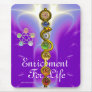 ROD OF ASCLEPIUS WITH 7 CHAKRAS ,SPIRITUAL ENERGY MOUSE PAD