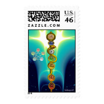 ROD OF ASCLEPIUS WITH 7 CHAKRAS ,SPIRITUAL ENERGY