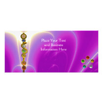 ROD OF ASCLEPIUS WITH 7 CHAKRAS ,SPIRITUAL ENERGY RACK CARD