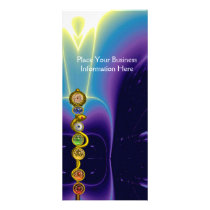 ROD OF ASCLEPIUS WITH 7 CHAKRAS ,SPIRITUAL ENERGY RACK CARD TEMPLATE