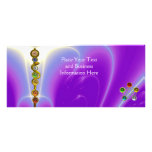 ROD OF ASCLEPIUS WITH 7 CHAKRAS ,SPIRITUAL ENERGY FULL COLOR RACK CARD