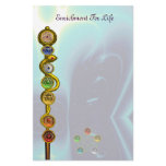 ROD OF ASCLEPIUS WITH 7 CHAKRAS ,SPIRITUAL ENERGY PERSONALIZED STATIONERY