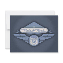 Rode the Road -blue Custom Invitations