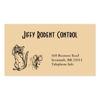 Rodent and Pest Control Business Card