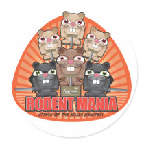 Rodent Mania stickers by weemad Rodent Mania stickers