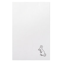 Rodent rat mouse ink line drawing art design logo custom stationery