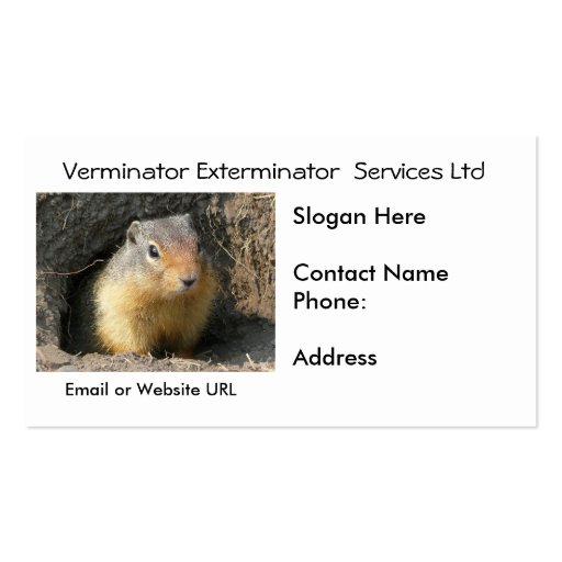 Rodent Vermin Business Card