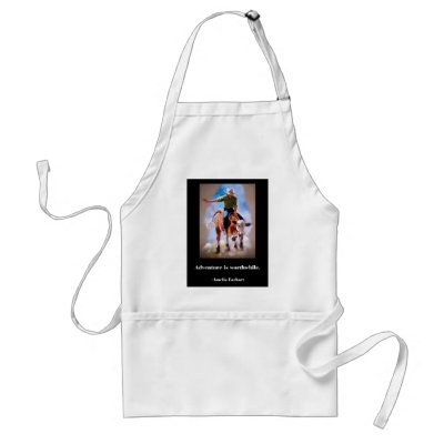 RODEO ART ADVENTURE SLOGAN APRON by joyart