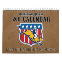 Rodeo Bull Riding Bucking Bronco 2011 calendar