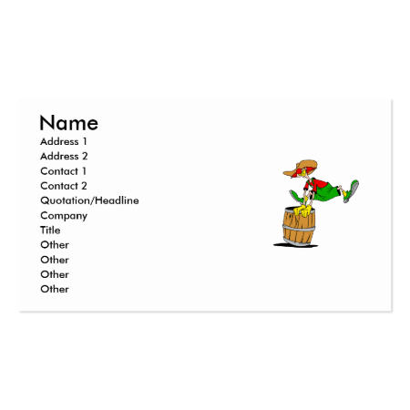 Rodeo Clown Double-Sided Standard Business Cards (Pack Of 100)