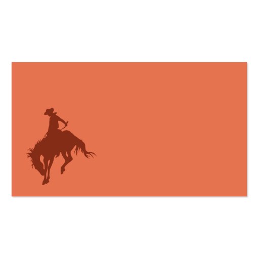 Rodeo Cowboy in Sienna Business Cards