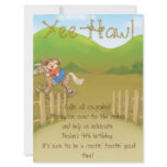 rodeo cowboy kids birthday theme invitation