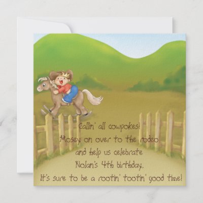 Cute rodeo cowboy themed birthdayinvitation Customize with your little 