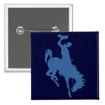 Rodeo Cowboy Pin Back Button