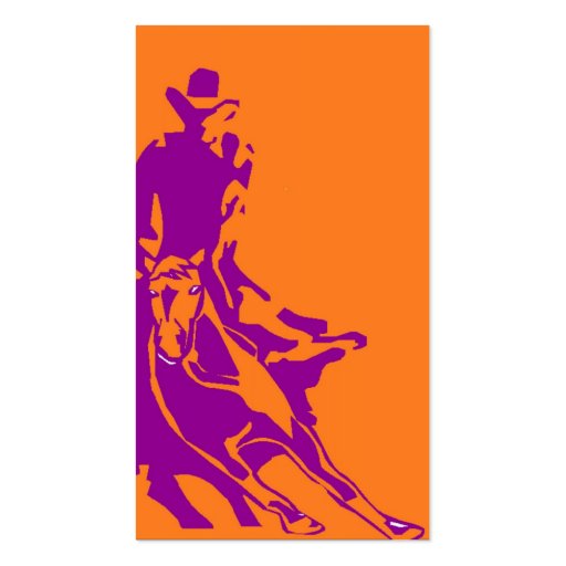 RODEO CUTTING STOCK HORSE BUSINESS CARDS COWBOY (back side)