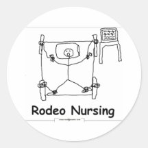 Rodeo Nursing Round Sticker