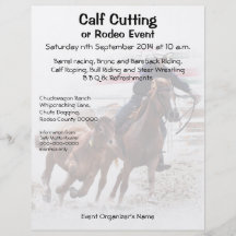 Rodeo or western riding event flyer