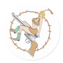 Rodeo pinup cowgirl stickers by ideabrain Rodeo pinup cowgirl stickers