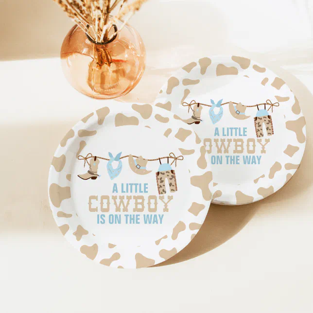 Rodeo Western Cowboy Baby Shower Paper Plates Zazzle