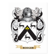 Rodger Coat of Arms (Family Crest) Postcard