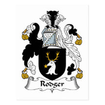 Rodger Family Crest Postcards