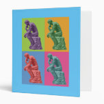 Rodin's Thinker - Pop Art 3 Ring Binders