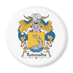 Rodovalho Family Crest Refrigerator Magnet