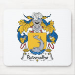 Rodovalho Family Crest mousepads
