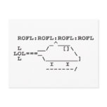 ROFLCOPTER ROFL LOL LOLSPEAK POSTCARD