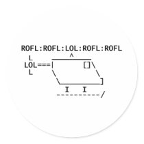 ROFLcopter Round Stickers