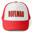 ROFLMAO RED hats by ACRONYMS ROFLMAO RED hats