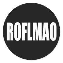 ROFLMAO white on black stickers