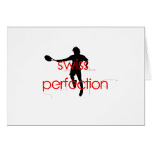 Roger Federer Tshirt Swiss Perfection Greeting Cards