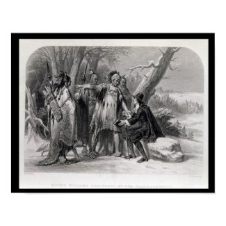 Roger Williams sheltered by the Narragansetts print