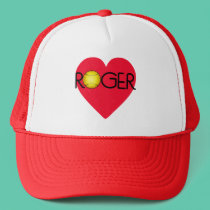 ROGER with Heart and Tennis Ball hats