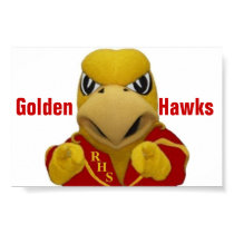 Rogers Golden Hawk Costumed Mascot posters