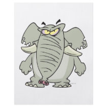 rogue mad angry elephant cartoon personalized flyer