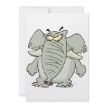 rogue mad angry elephant cartoon personalized invitation