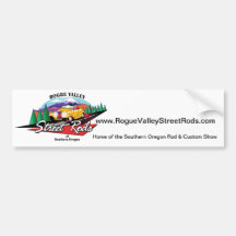 Rogue Valley Street Rods Custom Club Southern OR Bumper Stickers