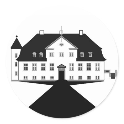 Rohden Manor House - Logo Round Sticker by lonvig