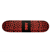 Rojo del modelo gráfico abstracto y negro brillant patinetas personalizadas