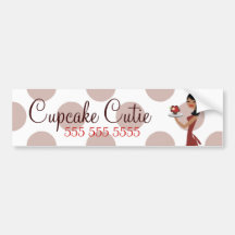 rojo étnico de 311-Cupcake Cutie el | Etiqueta De Parachoque